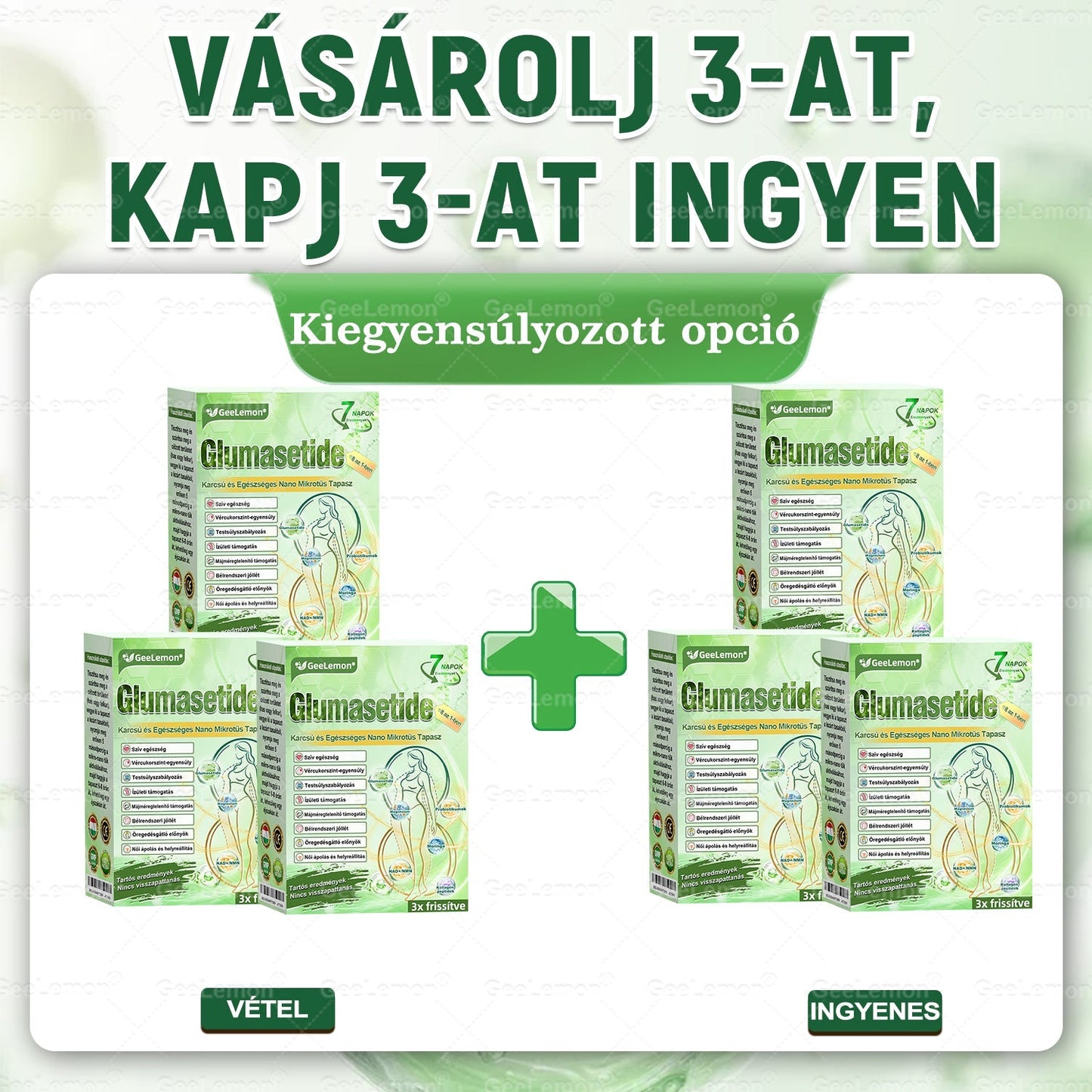 🌿Hivatalos bolt | 𝐆𝐞𝑒𝐿𝑒𝐦𝐨𝐧® Glumasetide 8 az 1-ben Karcsú és Egészséges Nano Mikrotűs Tapasz (Napi 1×, látható változás 7 nap alatt) Berberin + Moringa ✅ Elhízásra, laza bőrre, cukorbetegségre, alvási apnoéra, ízületekre stb. 💥💥🇭🇺