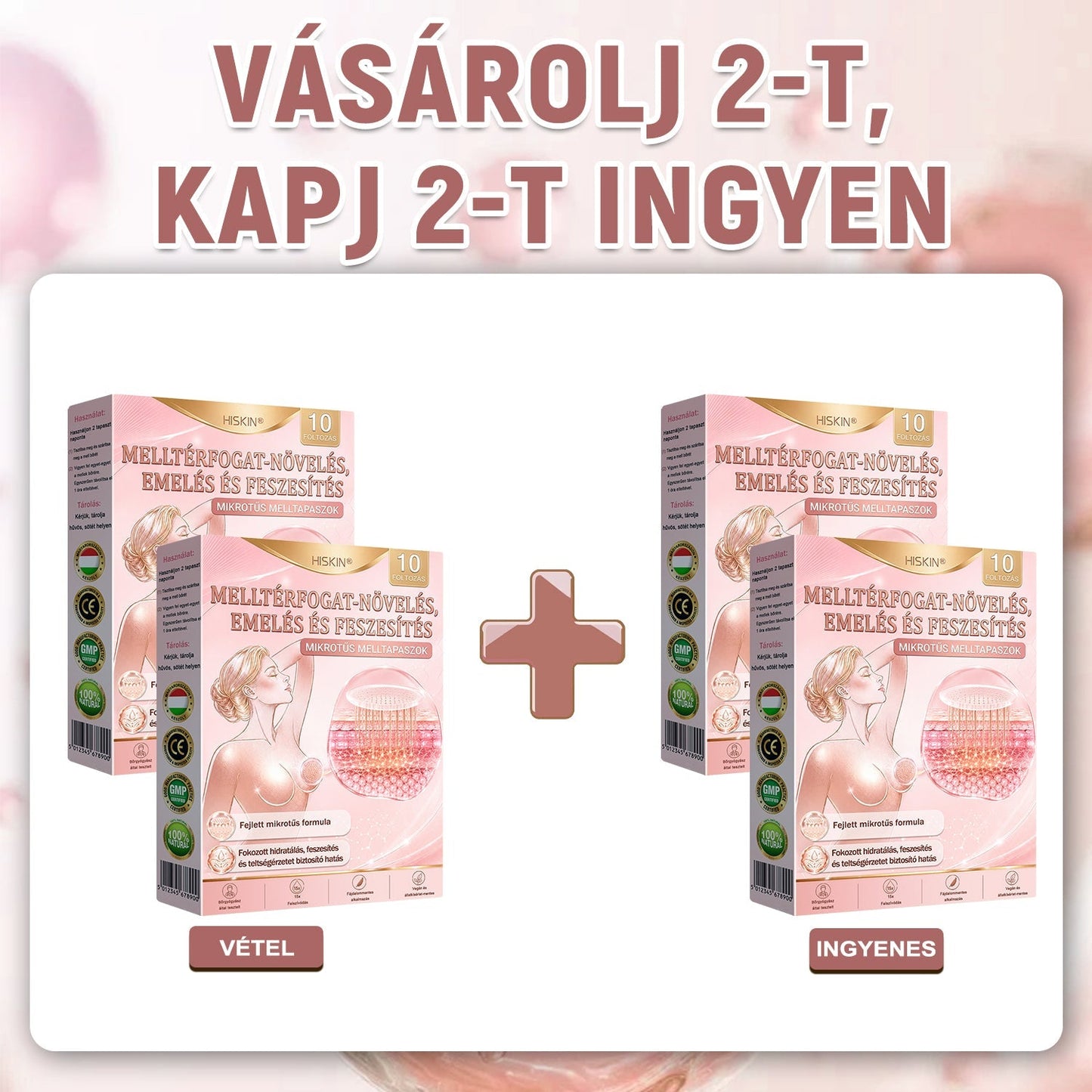 🥇HISKIN® MELLEMELŐ ÉS FESZESÍTŐ MIKROTŰS TAPASZOK