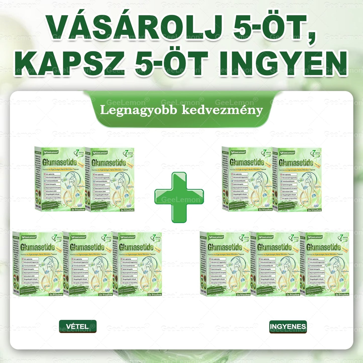 🌿Hivatalos bolt | 𝐆𝐞𝑒𝐿𝑒𝐦𝐨𝐧® Glumasetide 8 az 1-ben Karcsú és Egészséges Nano Mikrotűs Tapasz (Napi 1×, látható változás 7 nap alatt) Berberin + Moringa ✅ Elhízásra, laza bőrre, cukorbetegségre, alvási apnoéra, ízületekre stb. 💥💥🇭🇺